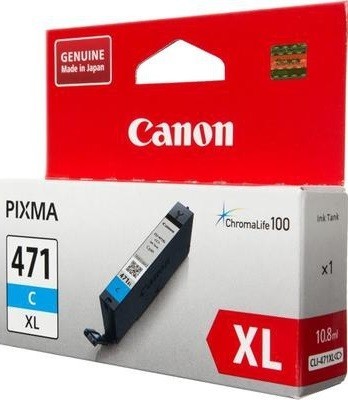 Картридж струйный Canon CLI-471XLC для принтеров PIXMA MG5740/ MG6840/ MG7740, 10,8 мл