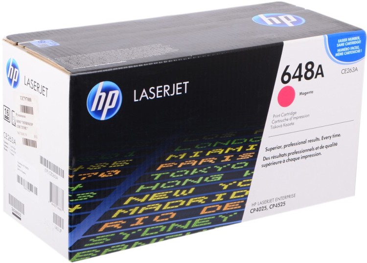Картридж HP CE263A (648A) оригинальный для принтеров Color LaserJet CP4025/ CP4525 magenta, 11000 страниц Картридж HP CE263A (648A) оригинальный для принтеров Color LaserJet CP4025/ CP4525 magenta, 11000 страниц