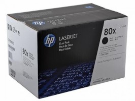 Картридж HP CF280XF / CF280XD (80X) оригинальный для принтеров LaserJet Pro 400 M401a/ M401d/ M401n/ M401dn/ M401dne/ M401dw/ 400 MFP M425dn/ M425dw, чёрный, двойная упаковка 2*6900 страниц