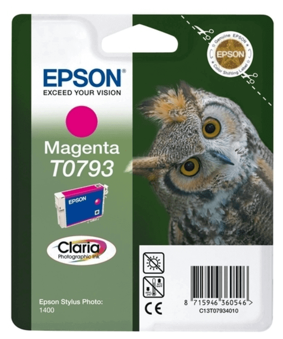 Картридж струйный Epson оригинальный T0793 C13T07934010 для P50/ PX660, пурпурный, повышенной емкости (11.1 мл) (cons ink)