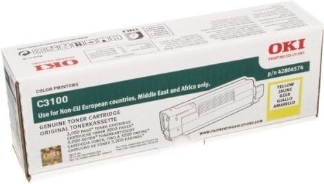 Картридж OKI (442804574/42804513) оригинальный для принтеров C3100, жёлтый, 3000 стр.
