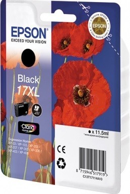Картридж струйный Epson оригинальный C13T17114A10 для XP33/203/303 (Black) (cons ink)