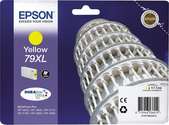 Картридж струйный Epson оригинальный C13T79044010 79XL желтый повышенной емкости для WF-5110DW/WF-5620DWF
