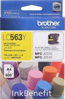 Картридж струйный Brother оригинальный LC563Y (MFCJ2510/2310) Yellow (600стр)
