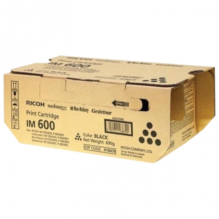 Картридж Ricoh IM 600 (418478/418477) оригинальный для Ricoh P 800/ 801, IM 550/ 600, чёрный, 25500 стр. Картридж Ricoh IM 600 (418478/418477) оригинальный для Ricoh P 800/ 801, IM 550/ 600, чёрный, 25500 стр.