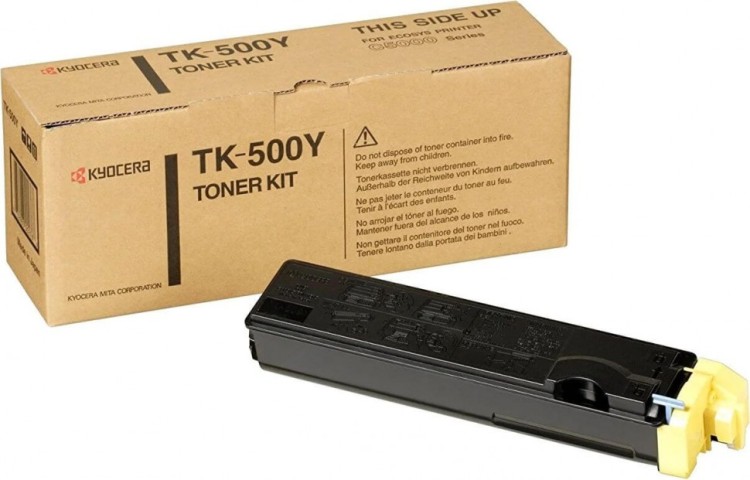 Картридж Kyocera TK-500Y (370PD3KW) оригинальный для принтеров FS-C5016N, жёлтый, 8000 стр.