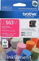 Картридж струйный Brother оригинальный LC563M (MFCJ2510/2310) Magenta (600стр)
