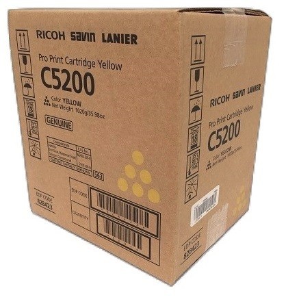 Картридж Ricoh C5200 (828427) оригинальный для Ricoh Pro C5120/ C5200/ C5200S/ C5210S/ C5210, желтый, 24000 стр.
