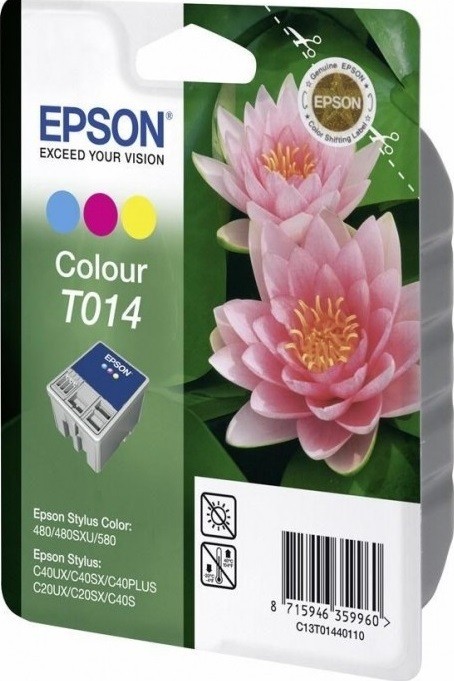 Картридж струйный Epson оригинальный C13T01440110 T014 для ST COL 480/С20/40 цв