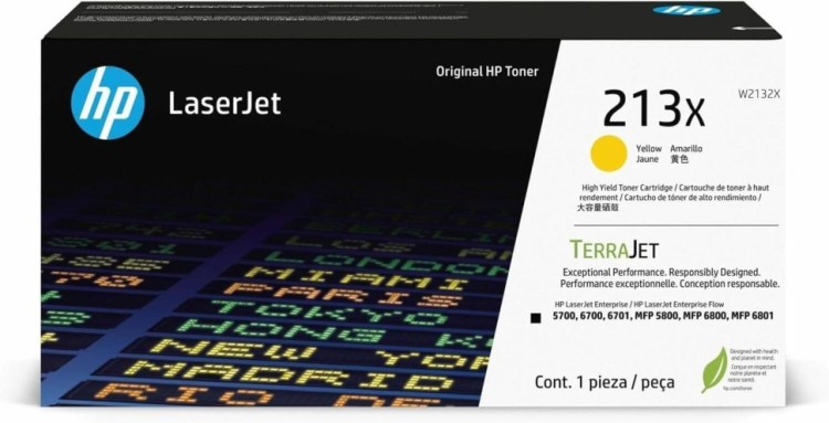 Картридж HP W2132X (213X) Yellow оригинальный для HP LaserJet Enterprise 5700/ 6700/ 6701, MFP 5800/ MFP6800/ MFP6801, жёлтый, увеличенный, 6000 стр. Картридж HP W2132X (213X) Yellow оригинальный для HP LaserJet Enterprise 5700/ 6700/ 6701, MFP 5800/ MFP6800/ MFP6801, жёлтый, увеличенный, 6000 стр.