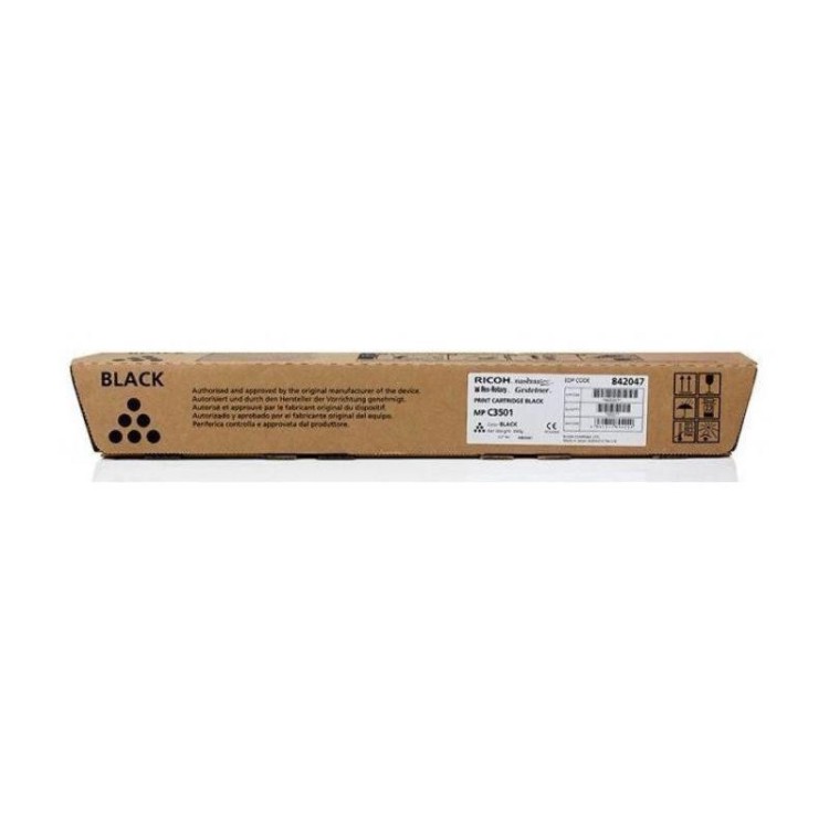 Картридж Ricoh MP C3501E (842047) оригинальный для Ricoh Aficio MP C2800/ C3001/ C3300/ C3501, черный, 20000 стр.