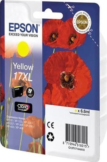 Картридж струйный Epson оригинальный C13T17144A10 для XP33/203/303, yellow (cons ink) Картридж струйный Epson оригинальный C13T17144A10 для XP33/203/303, yellow (cons ink)