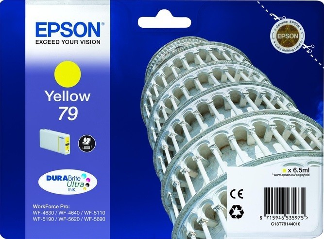 Картридж струйный Epson оригинальный C13T79144010 79 желтый для WF-5110DW/WF-5620DWF