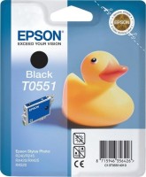 Картридж струйный Epson оригинальный C13T05514010 T0551 для Stylus RX520/R240 (black) (cons ink)