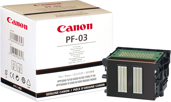 Печатающая головка Canon PF-03 для принтеров Canon iPF500/ 600/ 610/ 700/ 710/ 5000/ 6100/ 8000/ 9000,  10000 стр.