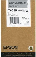 Картридж струйный Epson оригинальный T6059/ C13T605900 (light light black) оригинальный для Stylus Pro 4800/ 4880, светло-чёрный, 110ml