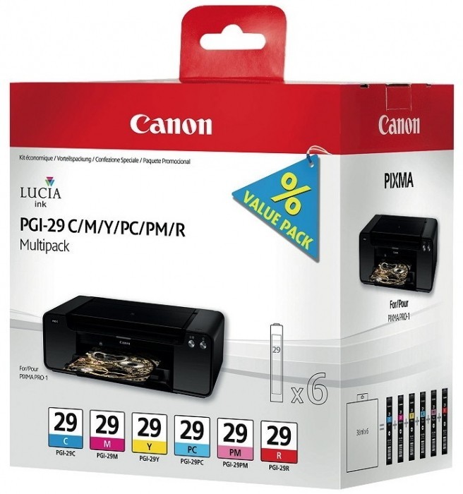 Набор картриджей Canon PGI-29 CMY/PC/PM/R Multi для принтеров PIXMA PRO-1 Набор картриджей Canon PGI-29 CMY/PC/PM/R Multi для принтеров PIXMA PRO-1