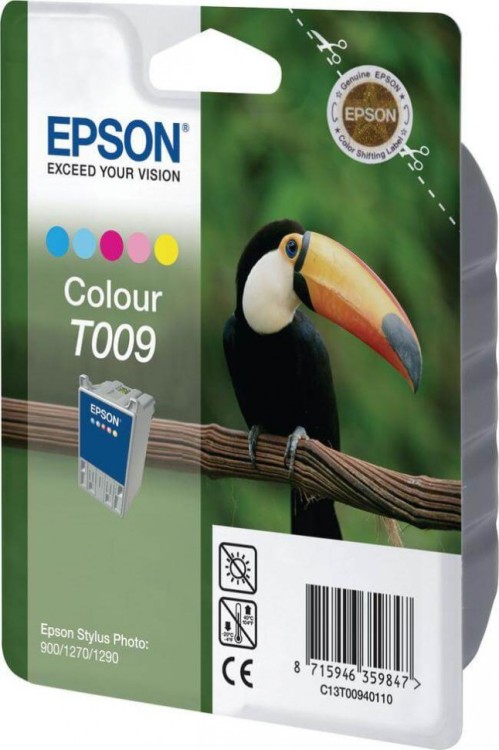 Картридж струйный Epson оригинальный T009/ C13T00940110 оригинальный для Stylus PHOTO 900/ 1270/ 1290, цветной