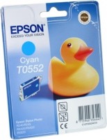 Картридж струйный Epson оригинальный C13T05524010 T0552 для Stylus RX520/R240 (cyan) (cons ink)