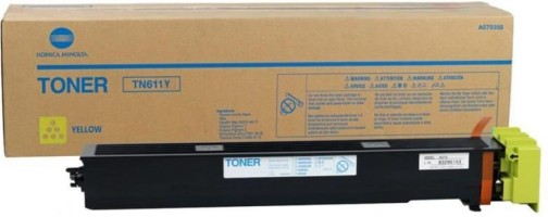Картридж Konica-Minolta TN-611Y/ TN611Y/ A070250 оригинальный для принтеров bizhub C451/ C550/ C650, жёлтый, 27000 стр.