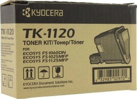 Картридж Kyocera TK-1120 (1T02M70NX0/1T02M70NX1) оригинальный для принтера Kyocera FS-1060DN/ 1025MFP/ 1125MFP black, 3000 страниц