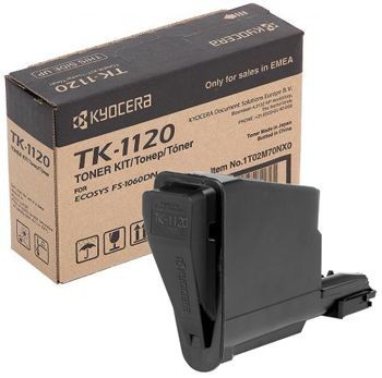 Картридж Kyocera TK-1120 (1T02M70NX0/1T02M70NX1) оригинальный для принтеров FS-1060DN/ 1025MFP/ 1125MFP black, 3000 страниц