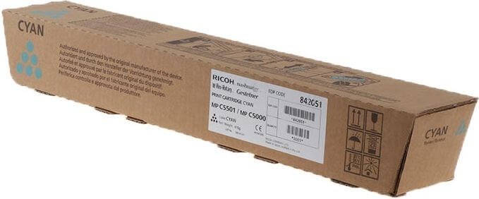 Картридж Ricoh MPC5501E/ MPC5000E (841459/ 842051) оригинальный для Ricoh Aficio MPC4000/ C5000/ С4501/ С5501, голубой, 18000 стр.