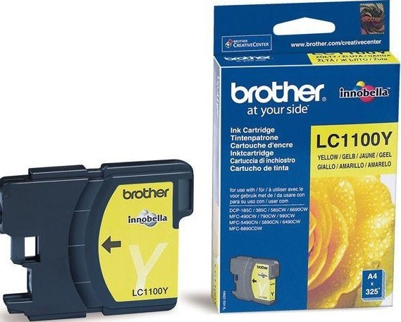 Картридж струйный Brother оригинальный LC-1100Y (DCP-385C/MFC-990CW) Yellow (325стр)