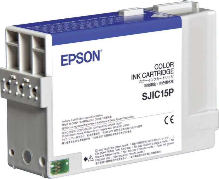 Картридж струйный Epson оригинальный SJIC15P/ C33S020464 (CMY) оригинальный для Epson TM-C3400, цветной Картридж струйный Epson оригинальный SJIC15P/ C33S020464 (CMY) оригинальный для Epson TM-C3400, цветной