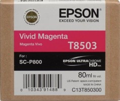 Картридж струйный Epson оригинальный C13T850300 T8503 для SC-P800 пурпурный, 80 мл. (cons ink)