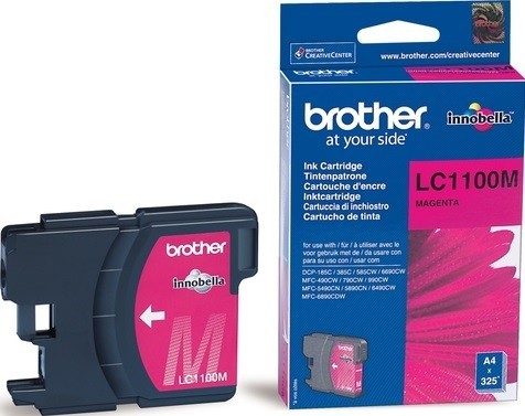 Картридж струйный Brother оригинальный LC-1100M (DCP-385C/MFC-990CW) Magenta (325стр)