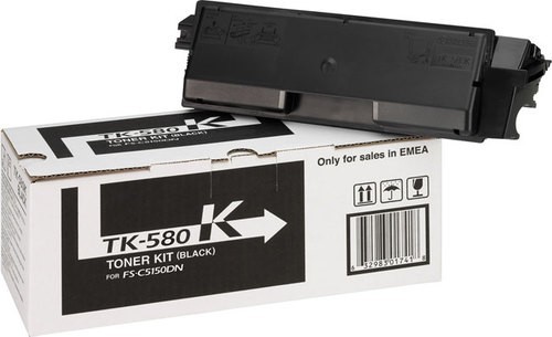 Картридж Kyocera TK-580K (1T02KT0NL0) оригинальный для принтеров FS-C5150DN black, 3500 страниц