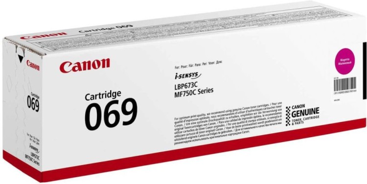 Картридж Canon 069M 5092C002 оригинальный для Canon i-SENSYS LBP673/ MF750 Series, пурпурный, 1900 стр.