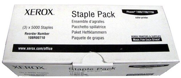 Картридж со скрепками Xerox 108R00710 оригинальный для принтера Xerox Phaser 5500/ 7400/ 7750/ 7700, 3*5000 шт.