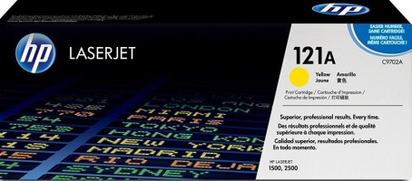 Картридж HP C9702A (121A) оригинальный для принтеров Color LaserJet 1500/ 2500 yellow, 4000 страниц