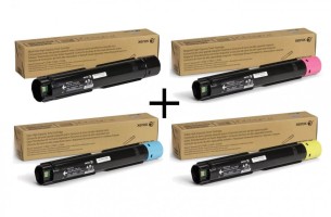 Комплект оригинальных тонер-картриджей Xerox 106R03745 + 106R03746 + 106R03747 + 106R03748 для Xerox VersaLink C7020/ 7025/ 7030 чёрный (23600 стр) цветные (16500 стр) 4штуки