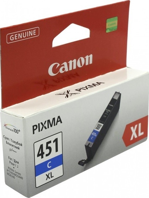 Картридж струйный Canon CLI-451XLC для принтеров PIXMA iP7240, MG5440, 6340, 11 мл