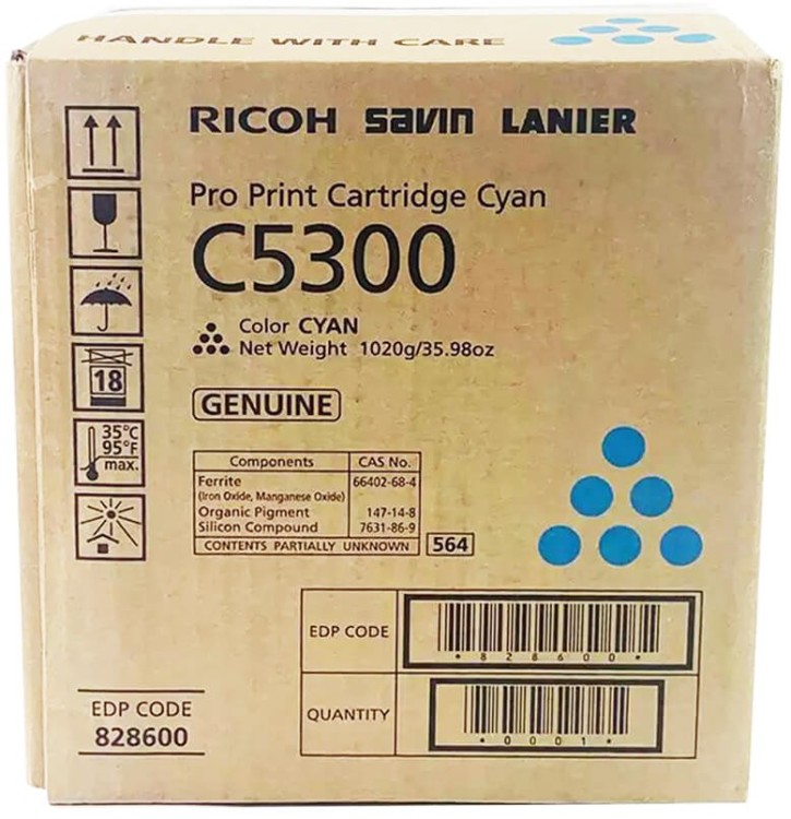 Картридж Ricoh C5300 (828604) оригинальный для Ricoh Pro С5300S/ C5310S, голубой, 29000 стр.