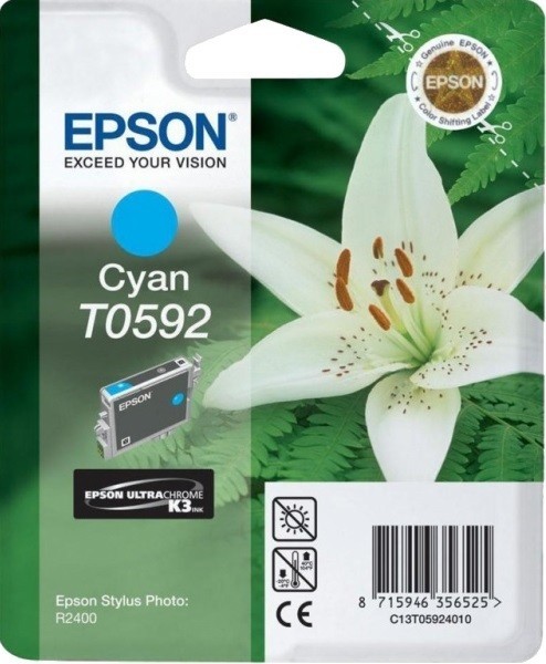 Картридж струйный Epson оригинальный C13T05924010 для Stylus Photo R2400 (синий) (cons ink)