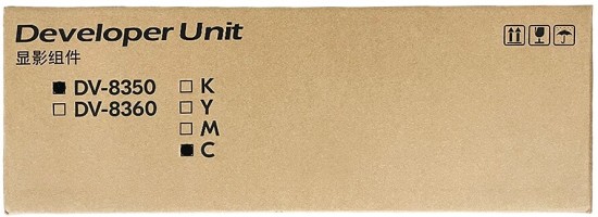 Блок проявки Kyocera DV-8350C (302L793030 / 302L793031) оригинальный для принтера Kyocera TASKalfa 2552ci/ 3252ci/ 2553ci/ 3253ci, голубой, 600 000 стр.