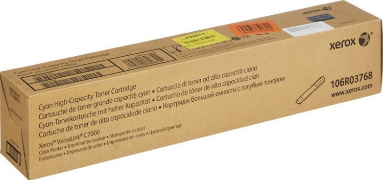 Картридж Xerox 106R03768 оригинальный для Xerox VersaLink C7000, cyan, увеличенный (10 100 страниц)