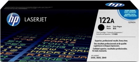 Картридж HP Q3960A (122A) оригинальный для принтеров Color LJ 2550L/ 2550LN/ 2550N/ 2800/ 2820/ 2840 black, 5000 страниц
