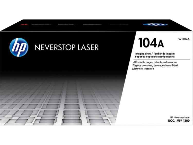 Фотобарабан HP W1104A (104A) оригинальный для принтеров Neverstop Laser 1000a/ 1000w/ 1200a/ 1200w, black, 20000 страниц