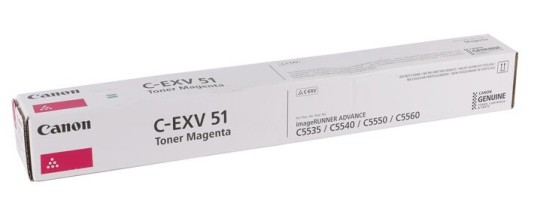 Картридж Canon C-EXV51M 0483C002 оригинальный для принтеров iR ADV C5535/ iR ADV C5535i/ iR ADV C5540i/ iR ADV C5550i/ iR ADV C5560i, Magenta (60 000 стр.)