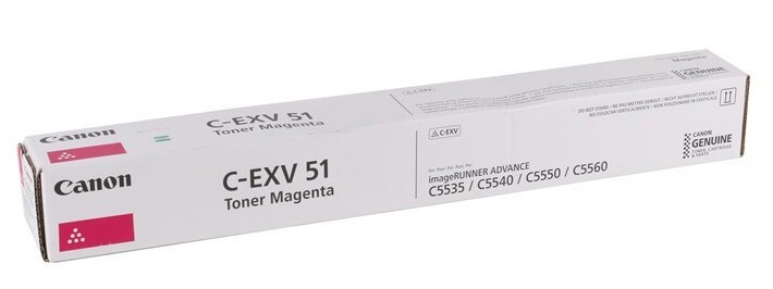 Картридж Canon C-EXV51M 0483C002 оригинальный для принтеров iR ADV C5535/ iR ADV C5535i/ iR ADV C5540i/ iR ADV C5550i/ iR ADV C5560i, Magenta (60 000 стр.)