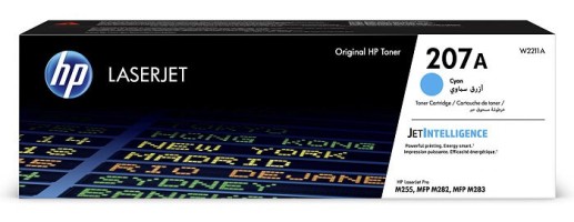 Картридж HP W2211A (207A) оригинальный для принтеров Color Laser Jet M255/ MFP M282/ M283, cyan, 1250 страниц