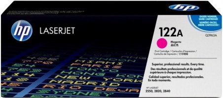 Картридж HP Q3963A (122A) оригинальный для принтеров Color LJ 2550L/ 2550LN/ 2550N/ 2800/ 2820/ 2840 magenta, 4000 страниц
