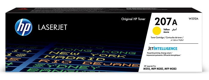 Картридж HP W2212A (207A) оригинальный для принтеров Color Laser Jet M255/ MFP M282/ M283, yellow, 1250 страниц