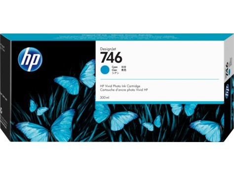 Картридж оригинальный HP 746 (P2V80A) для HP DesignJet Z6/Z9+, голубой, 300 мл.