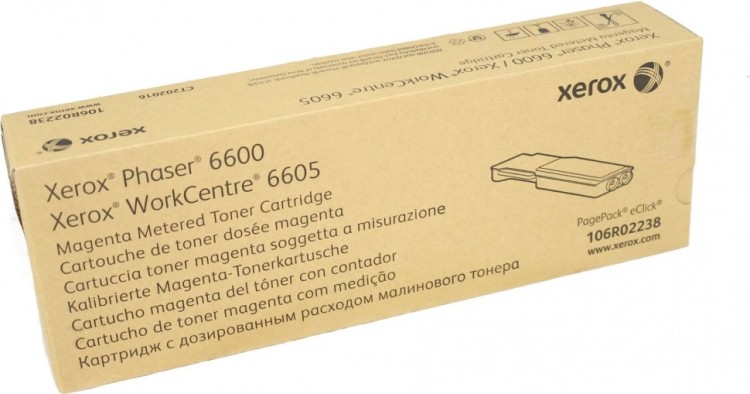 Картридж Xerox 106R02238 (Metered) оригинальный для Xerox Phaser 6600, WorkCentre 6605, magenta, увеличенный (6000 страниц)